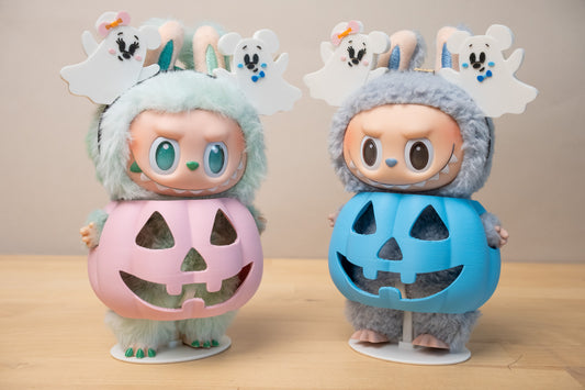 Labubu Accessory - Two (2) Ghost Pumpkin Costume Set
